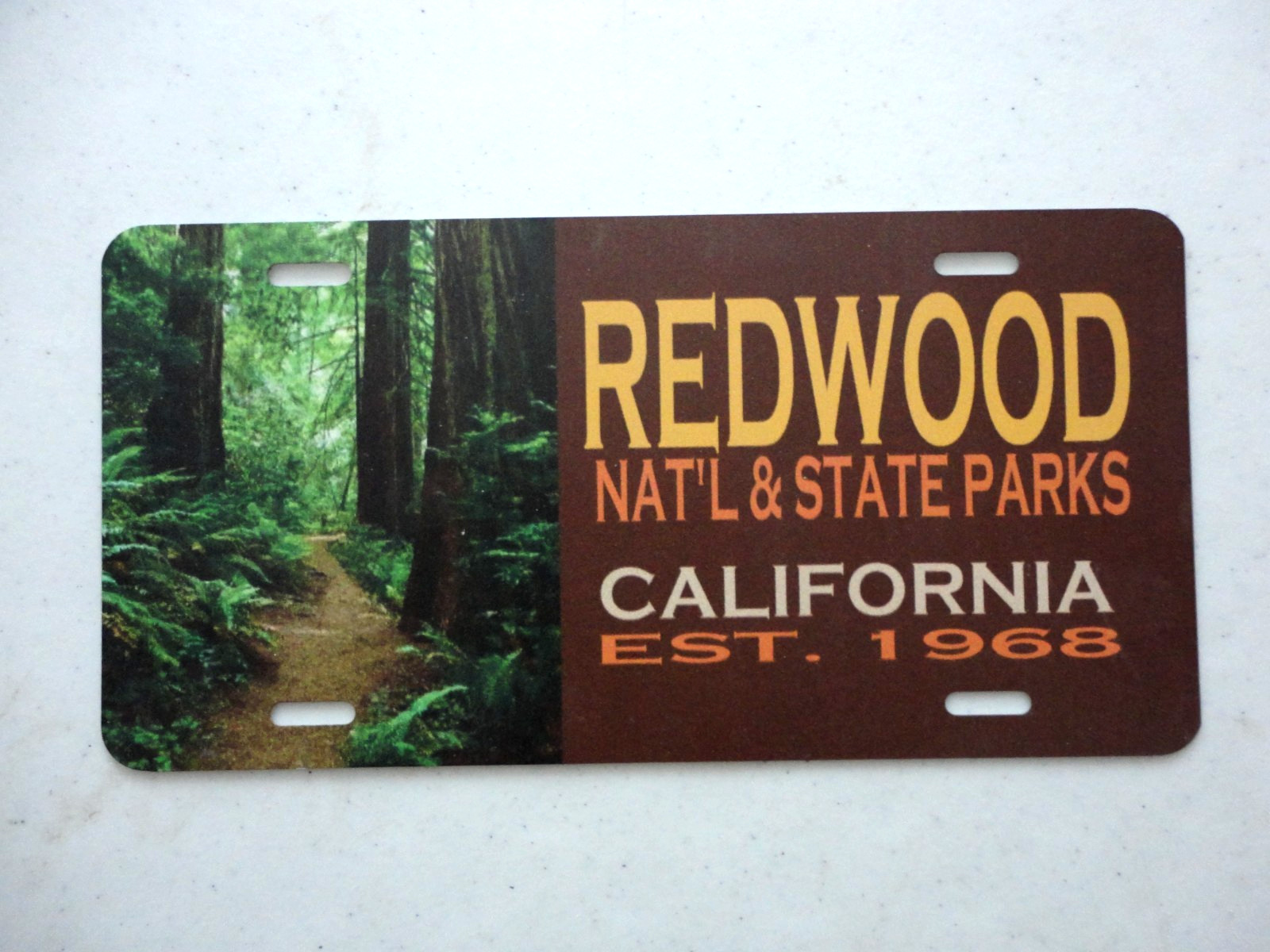 Redwood National & State Parks California Souvenir Booster License Plate