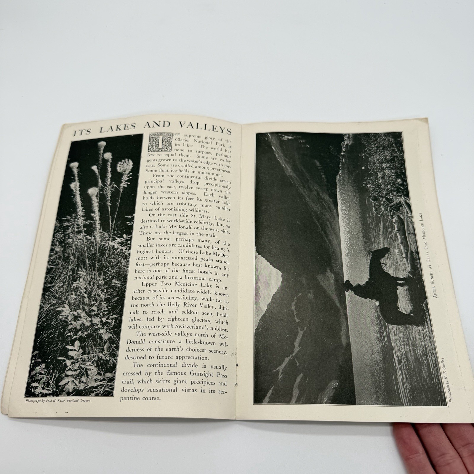 “Glacier” National Park Montana U.S Department of The Interior Booklet – 1930’s