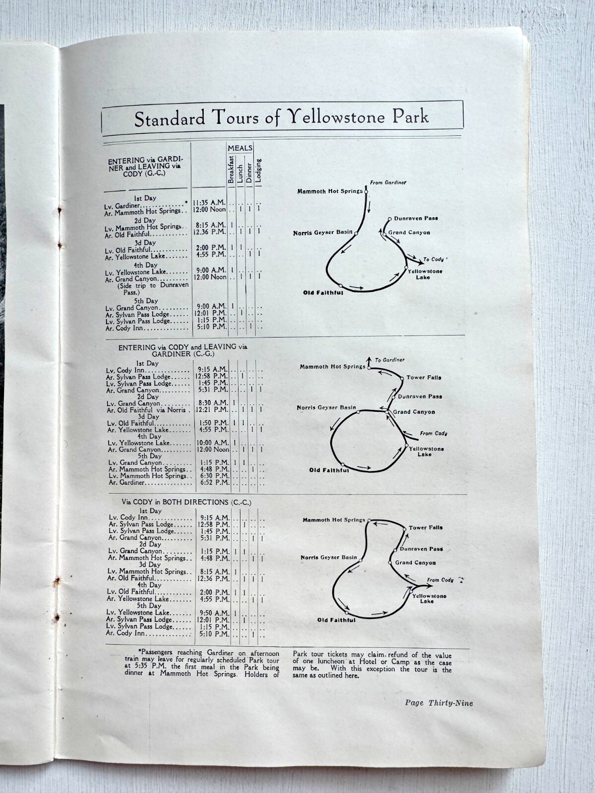 1920’s Yellowstone National Park Travel Guide by Northern Pacific Railroad