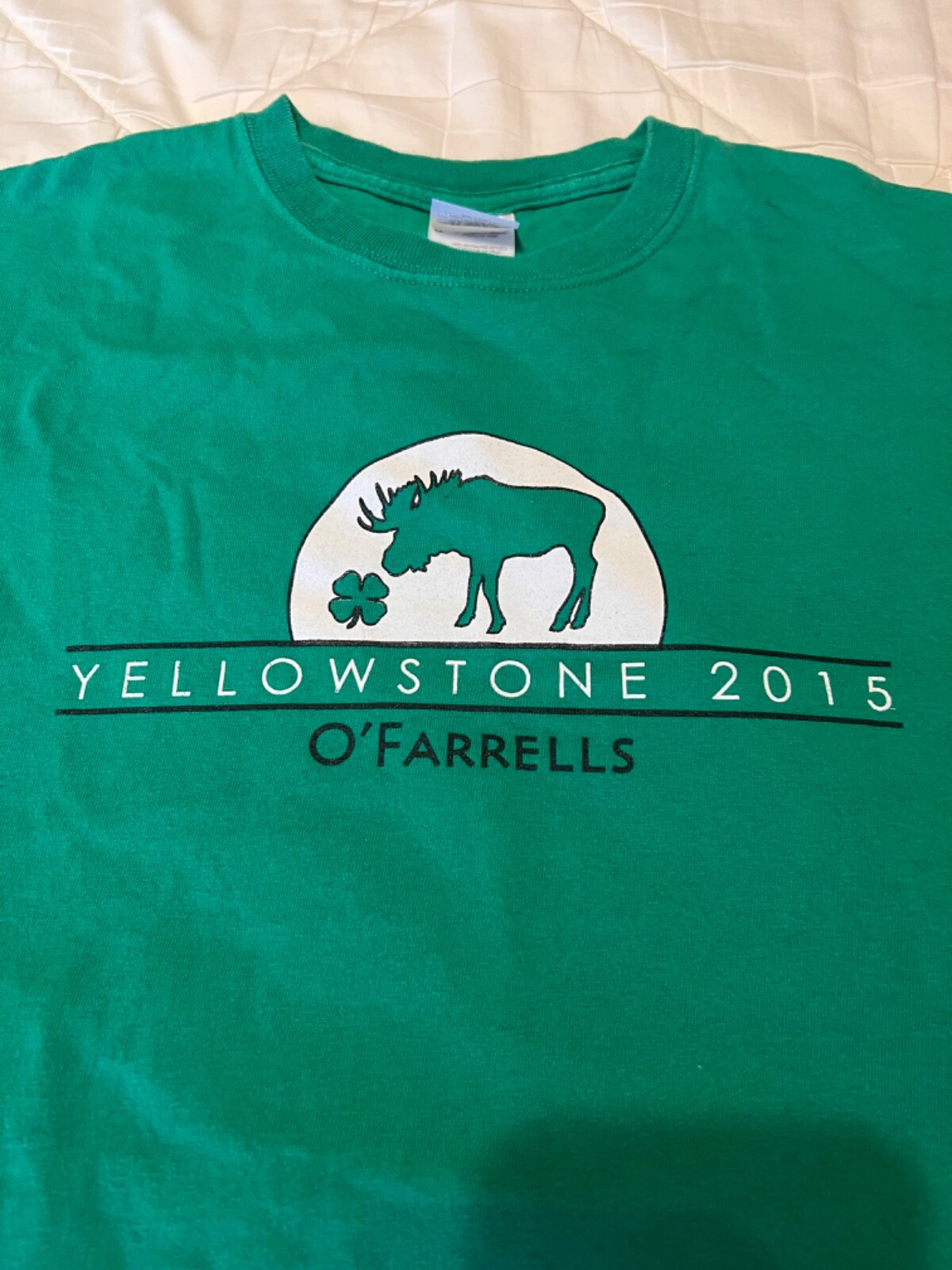 Yellowstone National Park moose 2015 O’Farrells T Shirt size medium green