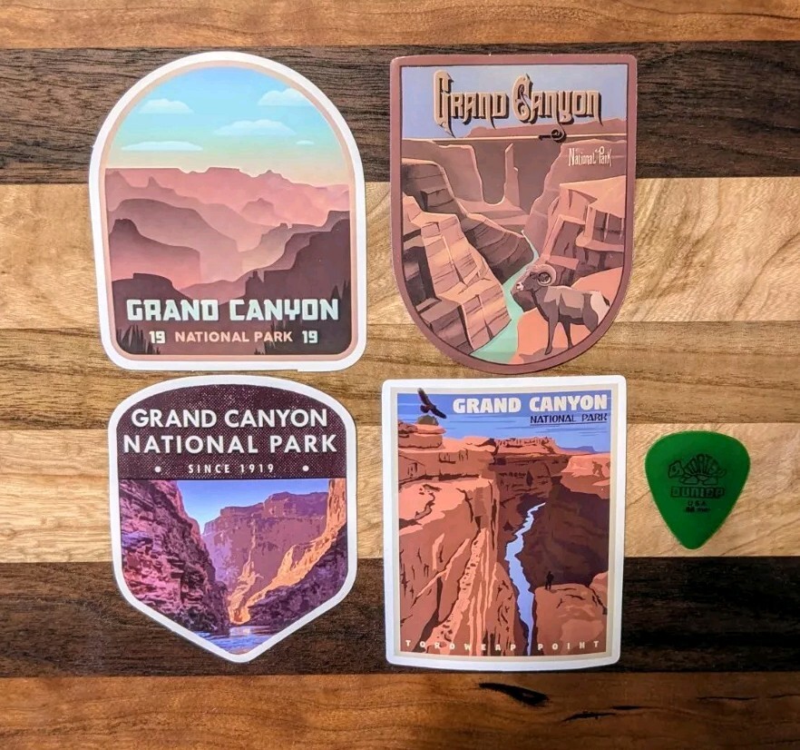 Large Set of Four (4) Grand Canyon National Park Sticker Decal 3″