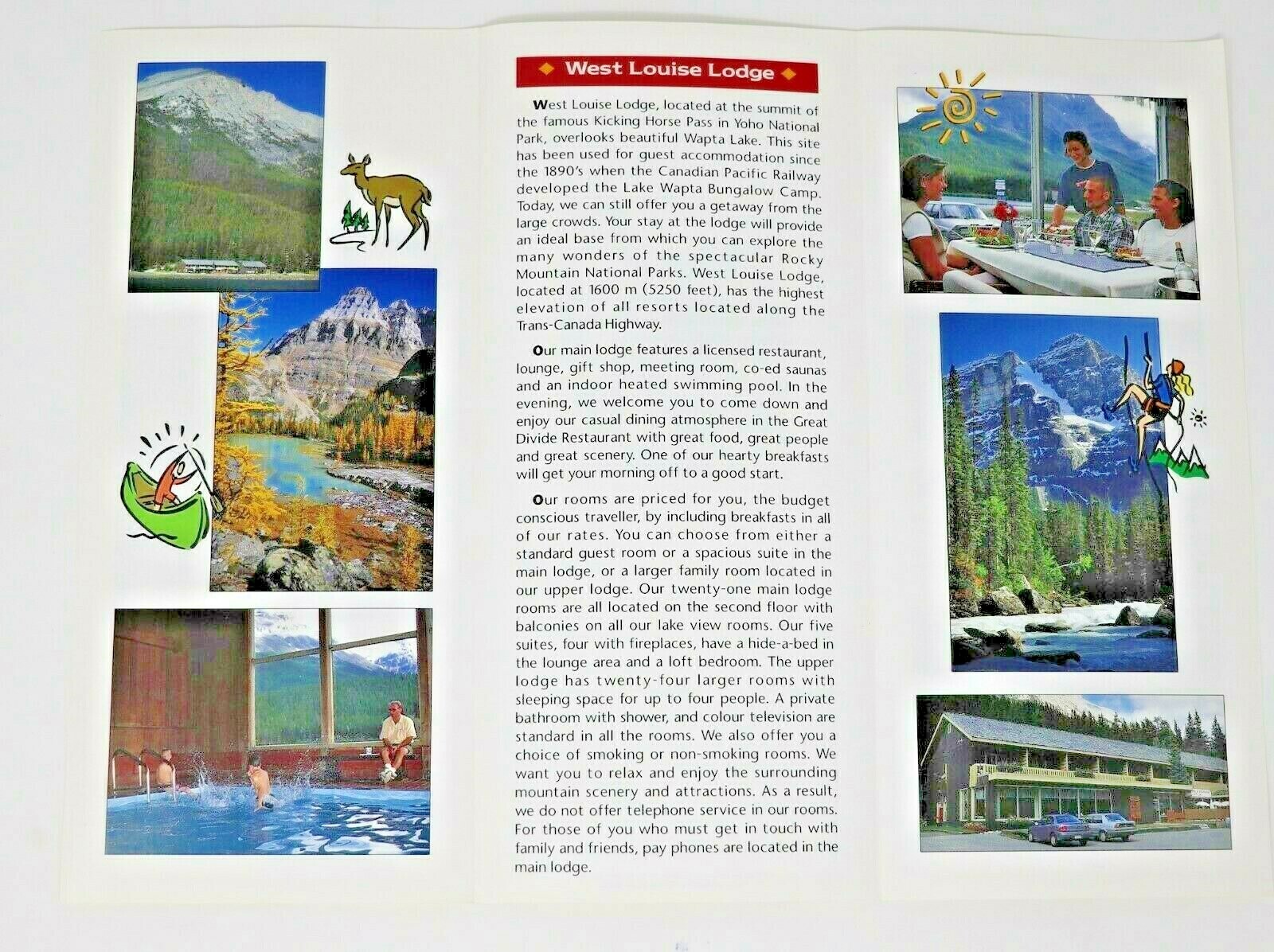 Travel Brochure West Louise Lodge Kicking Horse Pass Yoho National Park Canada