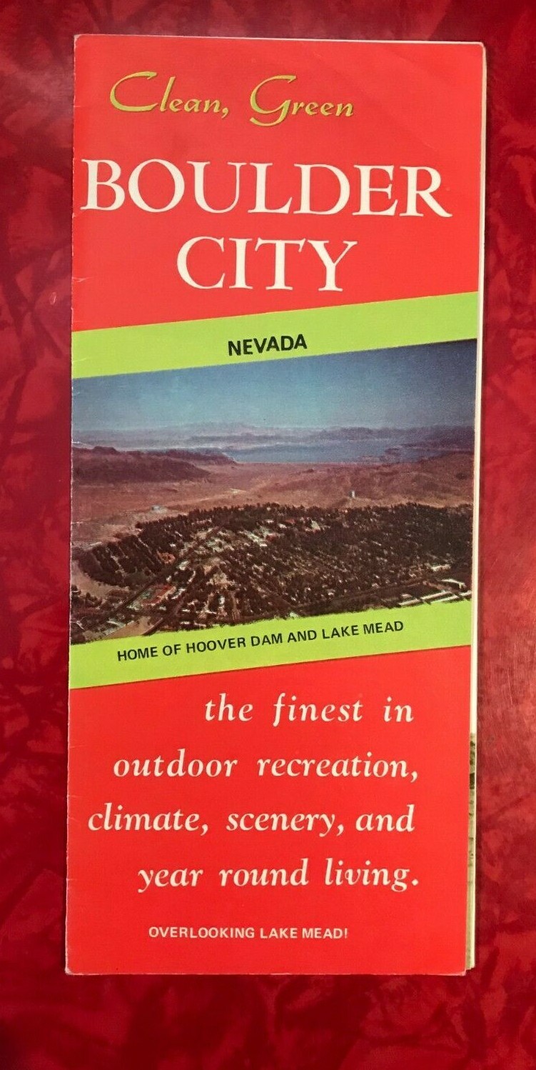 BOULDER CITY NEVADA 12-page BROCHURE 1974