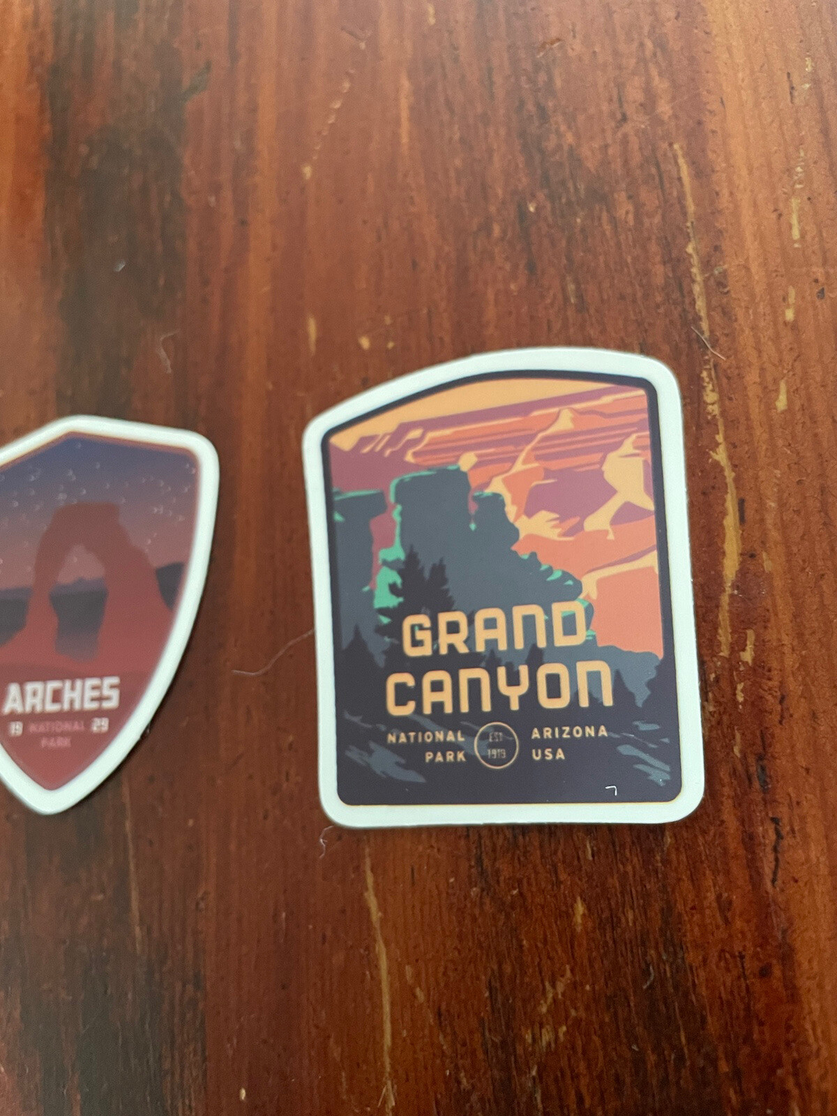 2 Set Grand Canyon & Arches National Park Outdoor Wilderness Sticker Decal