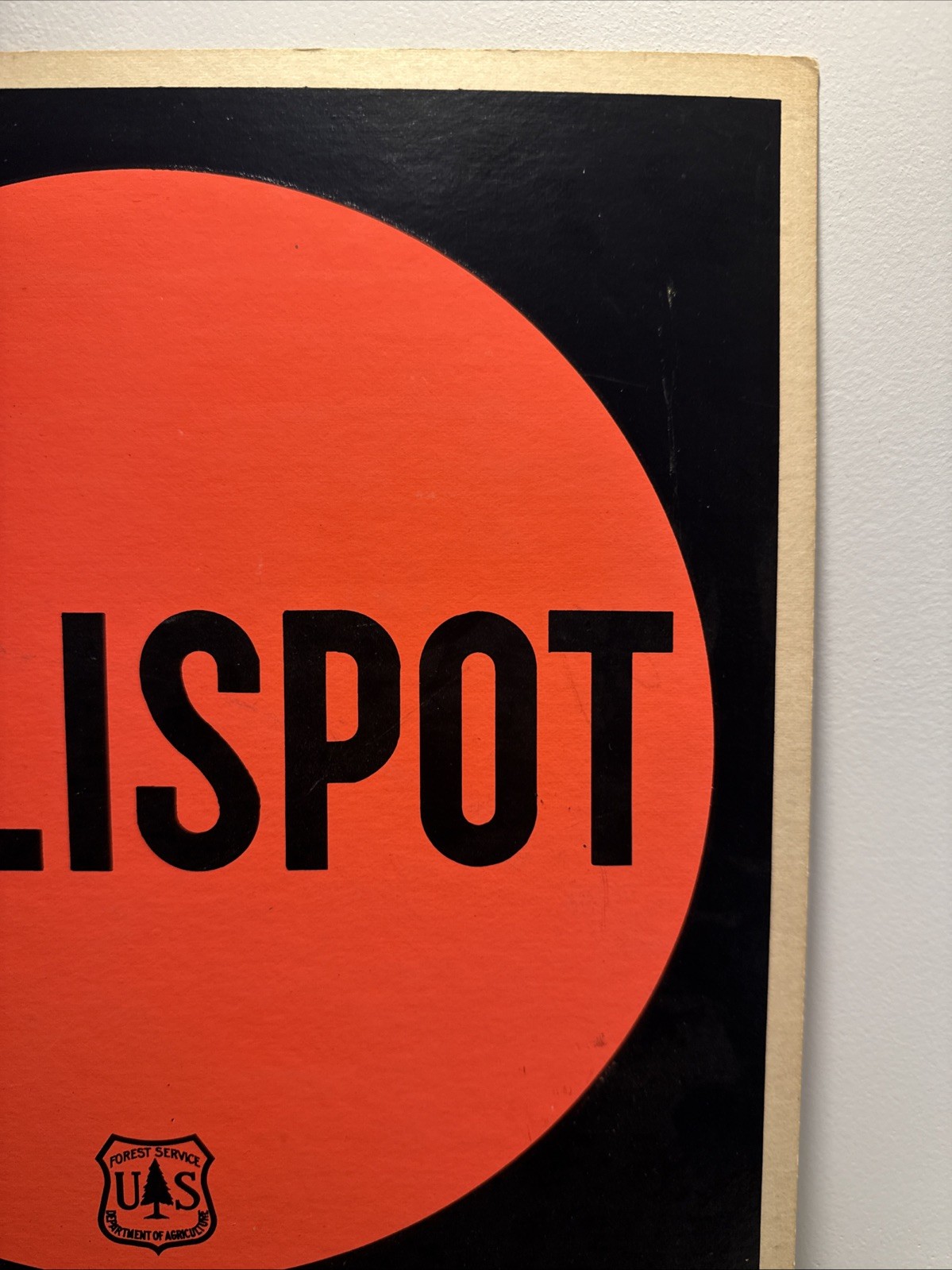 Rare Vintage Old Stock US Forestry Service HELISPOT Thick Cardboard 1975 P61-12