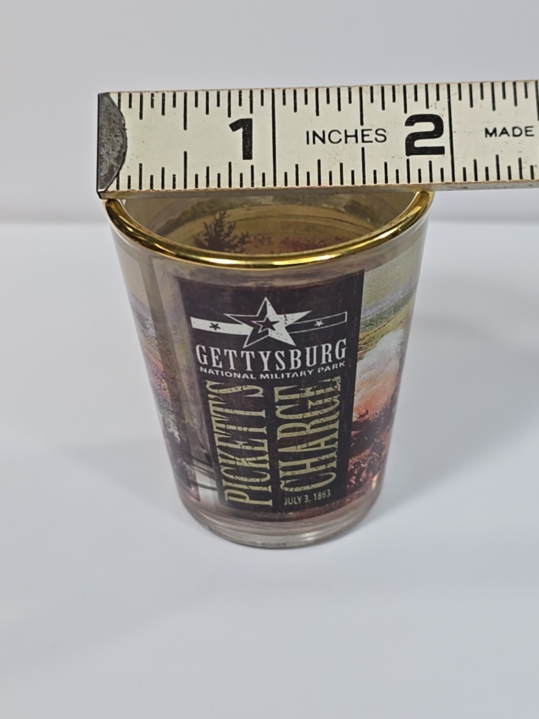 Gettysburg National Military Park Travel Souvenir Shot Glass Picket’s Charge