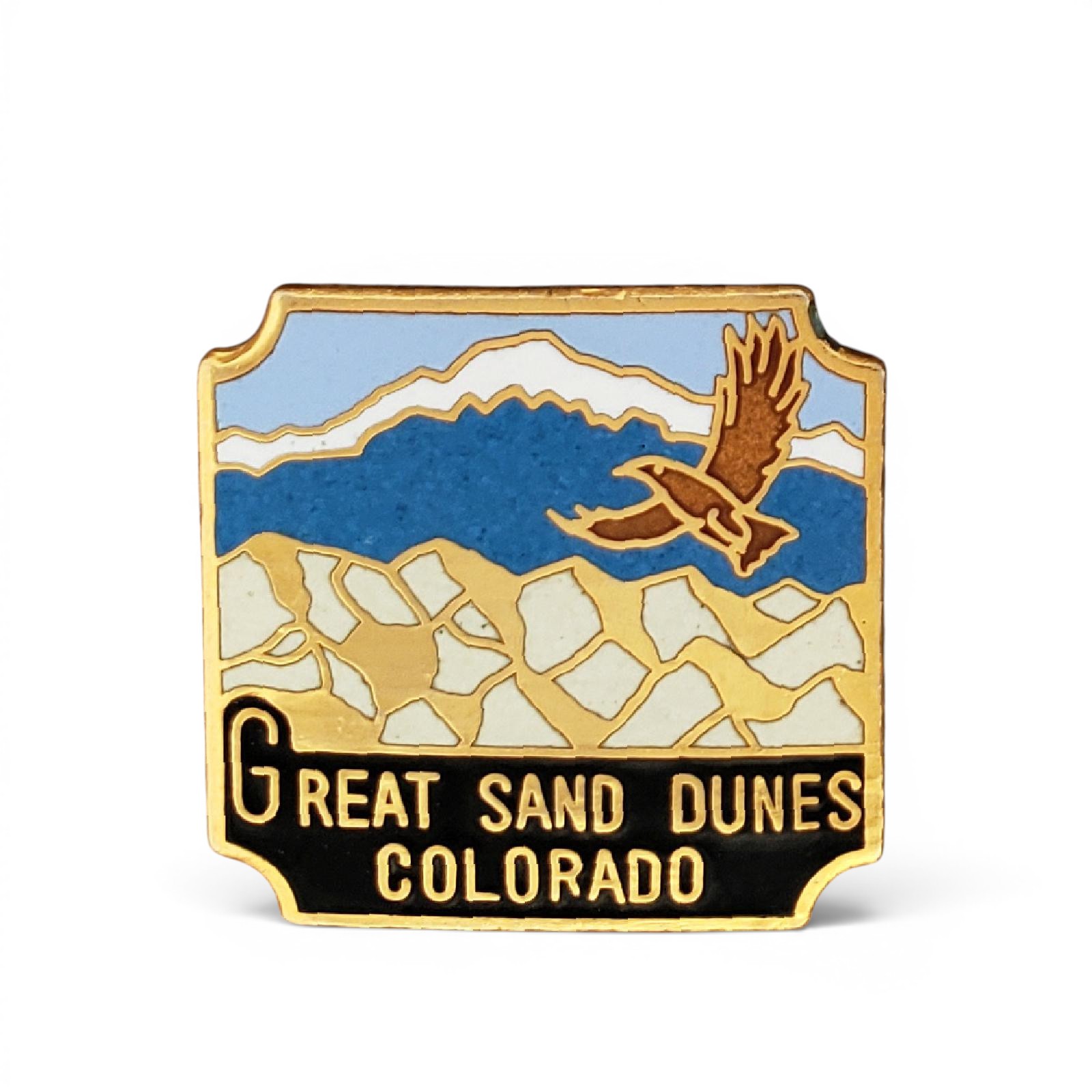 Great Sand Dunes Colorado Lapel Pin Eagle Mountain National Park Souvenir