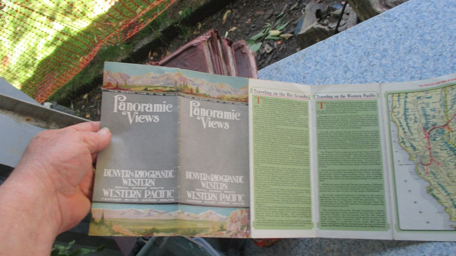Western Pacific Railroad Panoramic Views Brochure Denver Rio Grande 1924 Vtg
