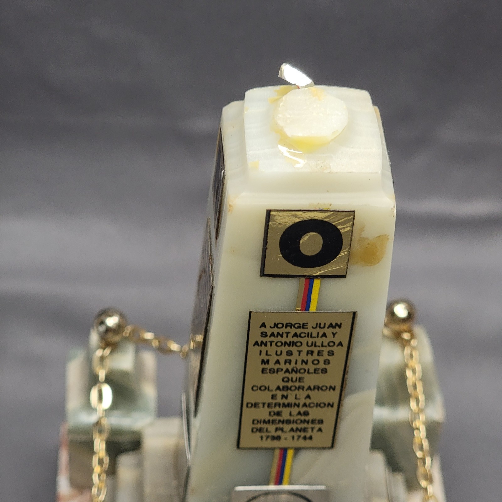 Replica Equator Monument Marble Vintage Ciudad Mitad del Mundo Ecuador, 6″ Read!