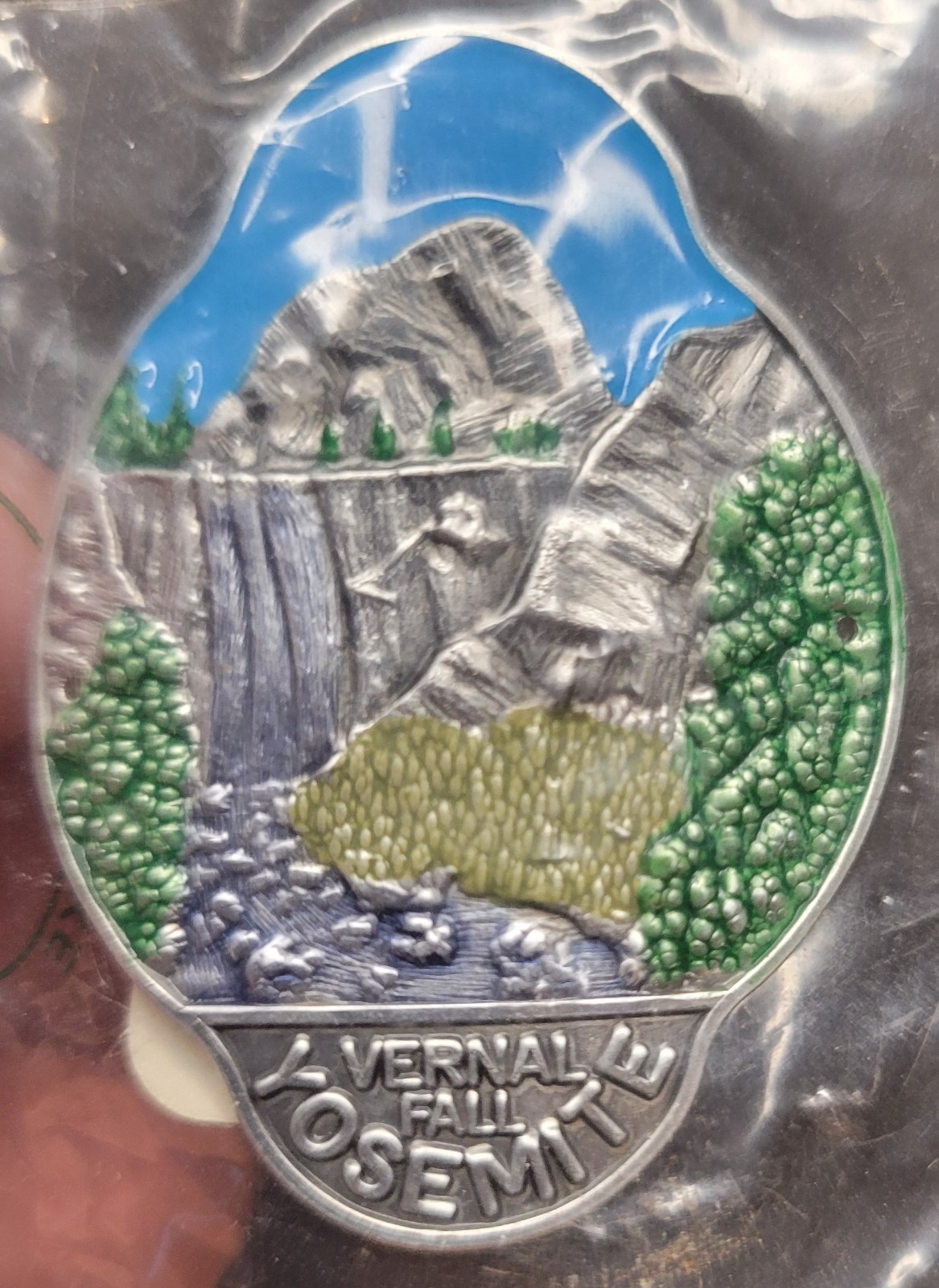 Yosemite National Park Vernal Fall Hiking Stick Medallion Sealed Souvenir