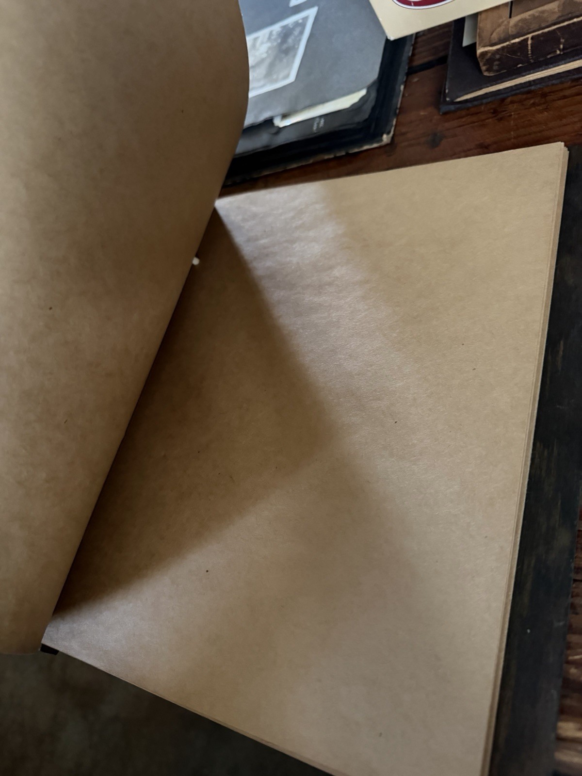 Vintage Carved Wood Scrapbook – Yellowstone National Park