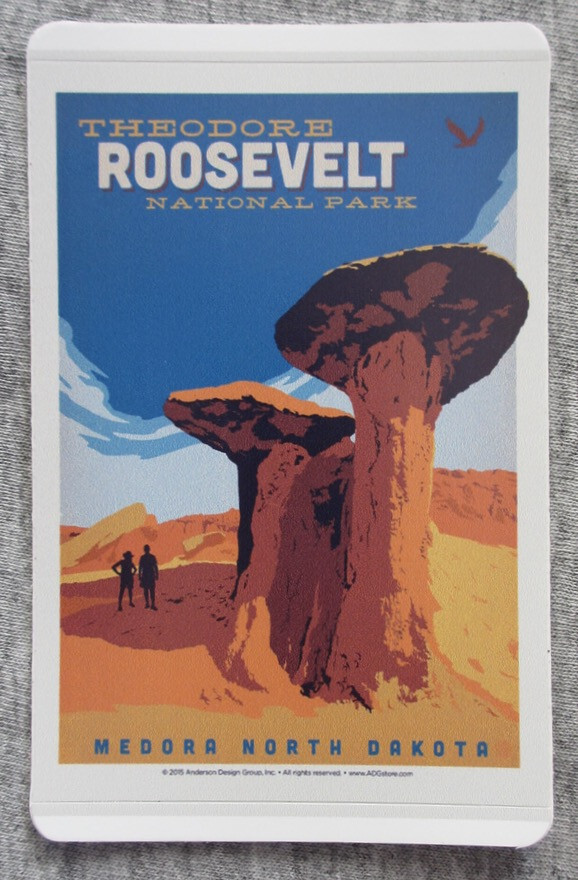 Theodore Roosevelt National Park Rectangular Vinyl Sticker New