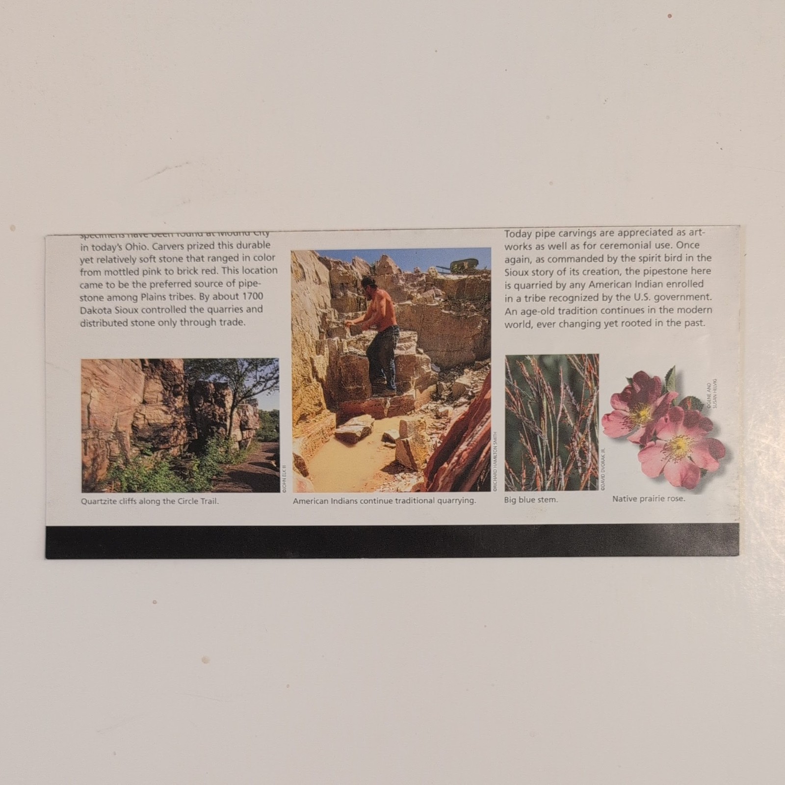 Pipestone Minn National Park Service NPS Unigrid Brochure GPO 2006 Reprint 2006