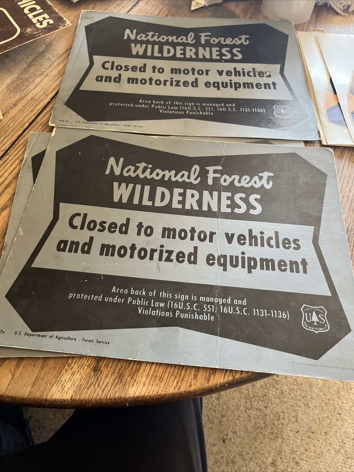 Vintage 1974 USFS US Forest Service Thick “cardboard Sign