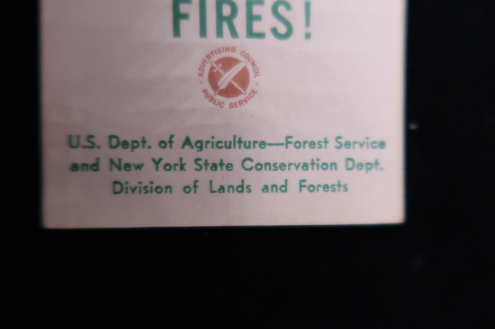 Vtg 1959 US Gov SMOKEY BEAR Bookmark Forest Fire Prevention Rules Die Cut Rare