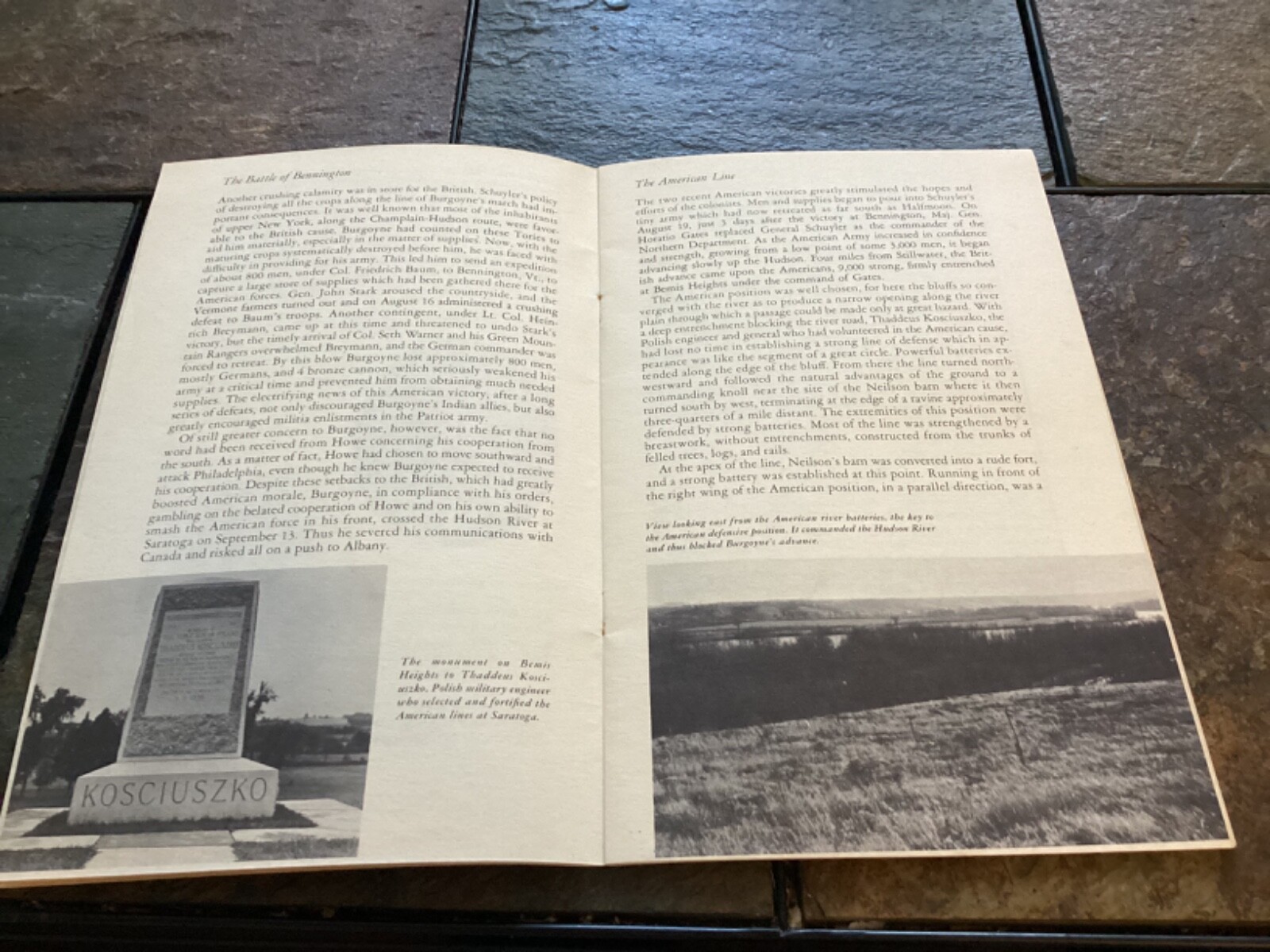 1961 Saratoga National Historical Park Guide