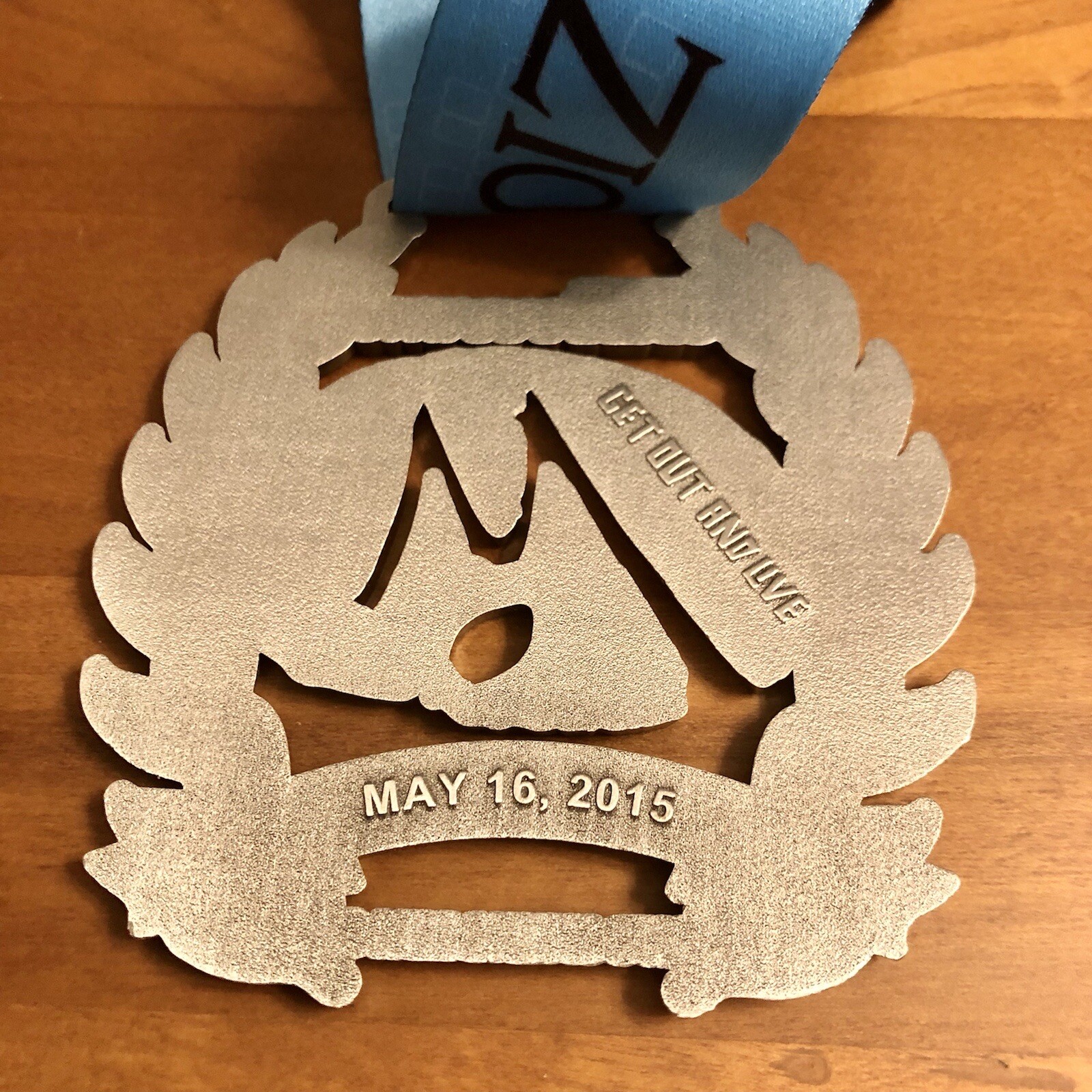 2015 Zion’s Bank Ogden Marathon Finisher 26.2 Mile Race Run Medal Award Utah UT
