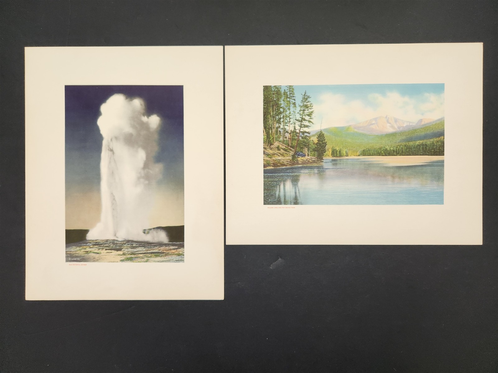 1930s vintage YELLOWSTONE NATIONAL PARK haynes 12 PRINTS red portfolio set NICE