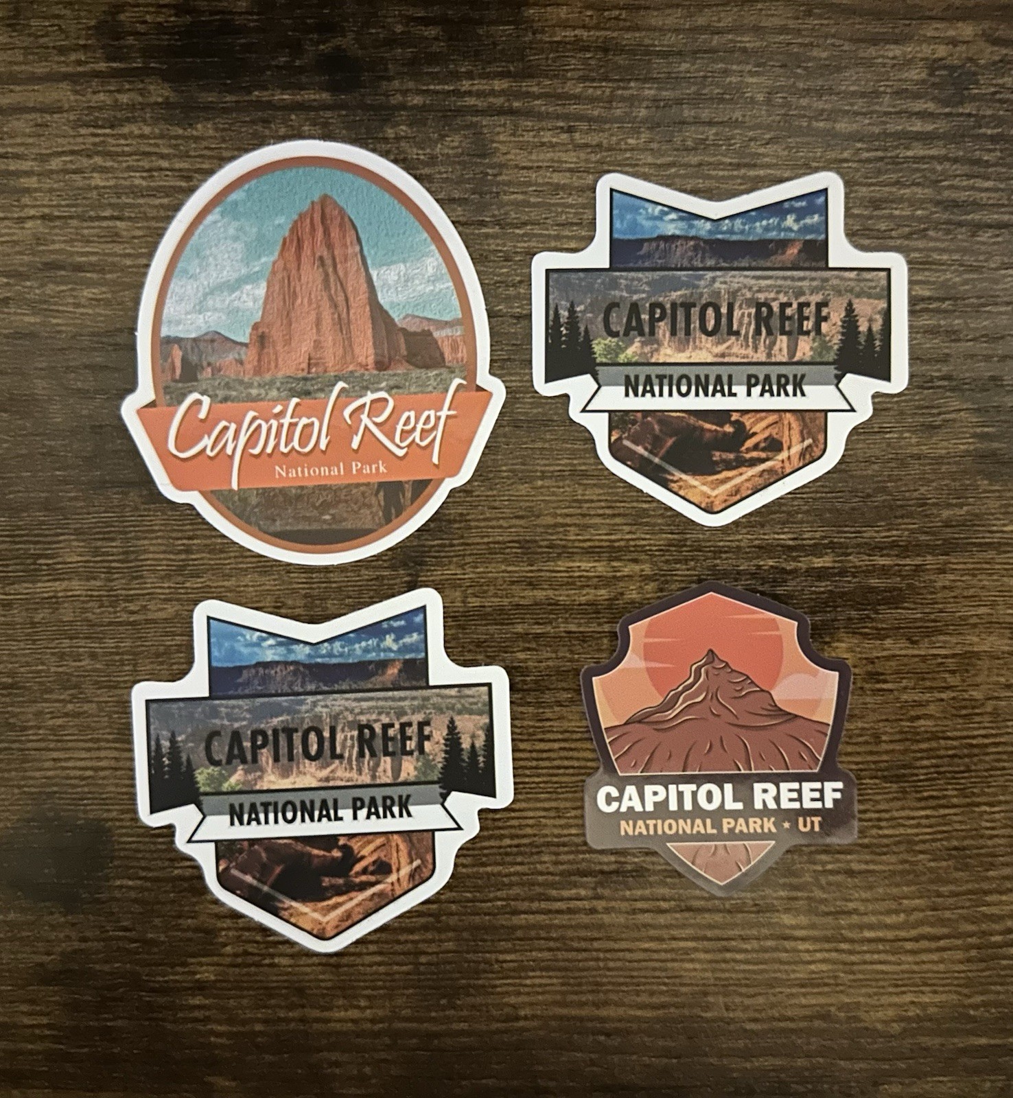 Capitol Reef National Park Sticker Decal Set Of 4