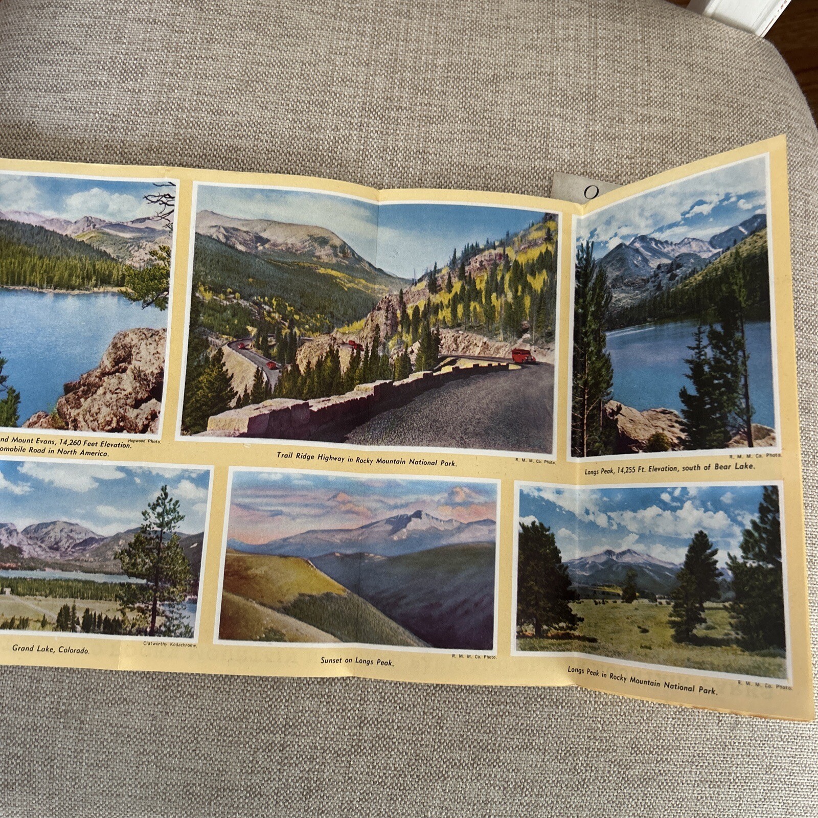 Vintage 1952 Rocky Mountain National Pk CO Map Brochure, Rocky Mountain Ntl Pk