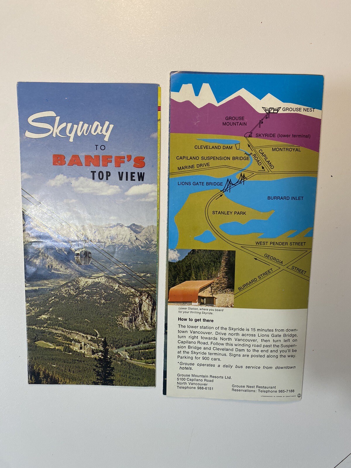 Vintage Skyway Gondola Banff Vancouver Alberta Canada Travel Brochure Lot of 2