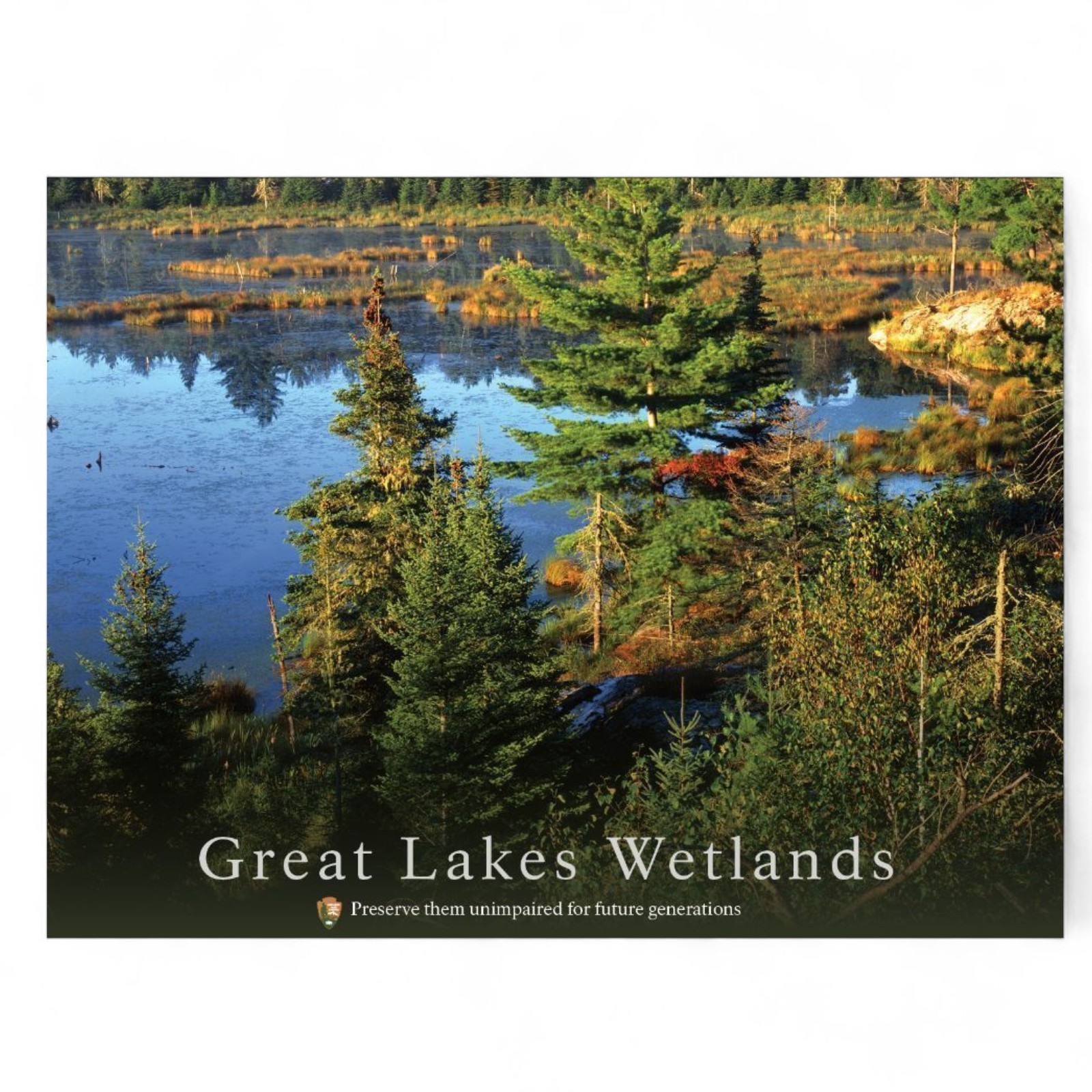 4 -Great Lakes National Park Service 24×18 2 Sided Posters Lakes Forest Dunes