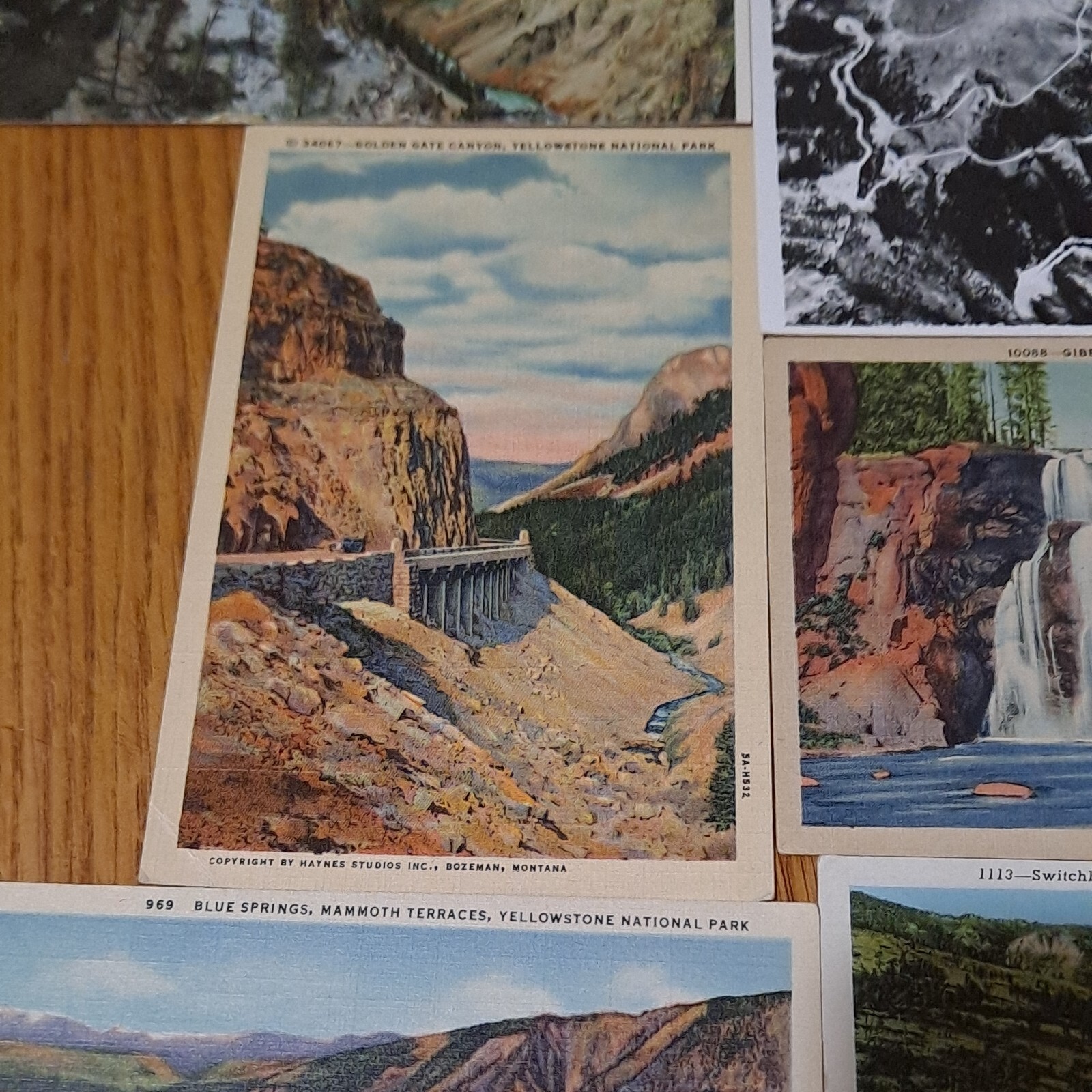 Lot Of 6 Vintage Yellowstone Park Postcards D2