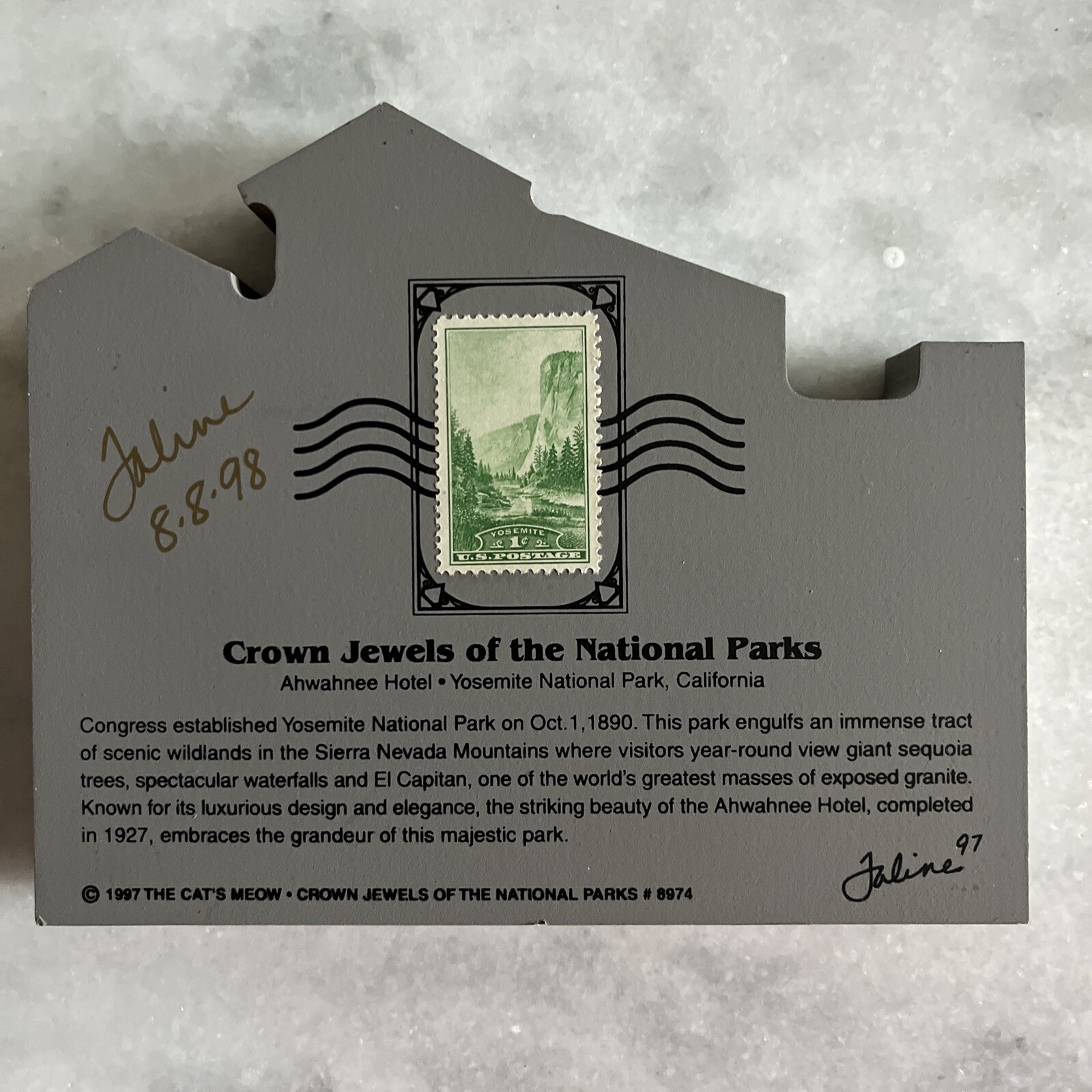 THE CAT’S MEOW VILLAGE-CROWN JEWELS OF THE NATIONAL PARKS COLLECTION Hand Signed