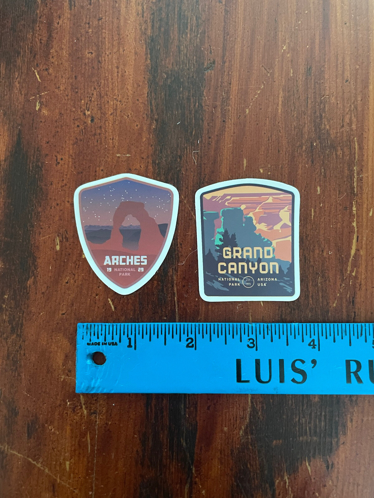 2 Set Grand Canyon & Arches National Park Outdoor Wilderness Sticker Decal