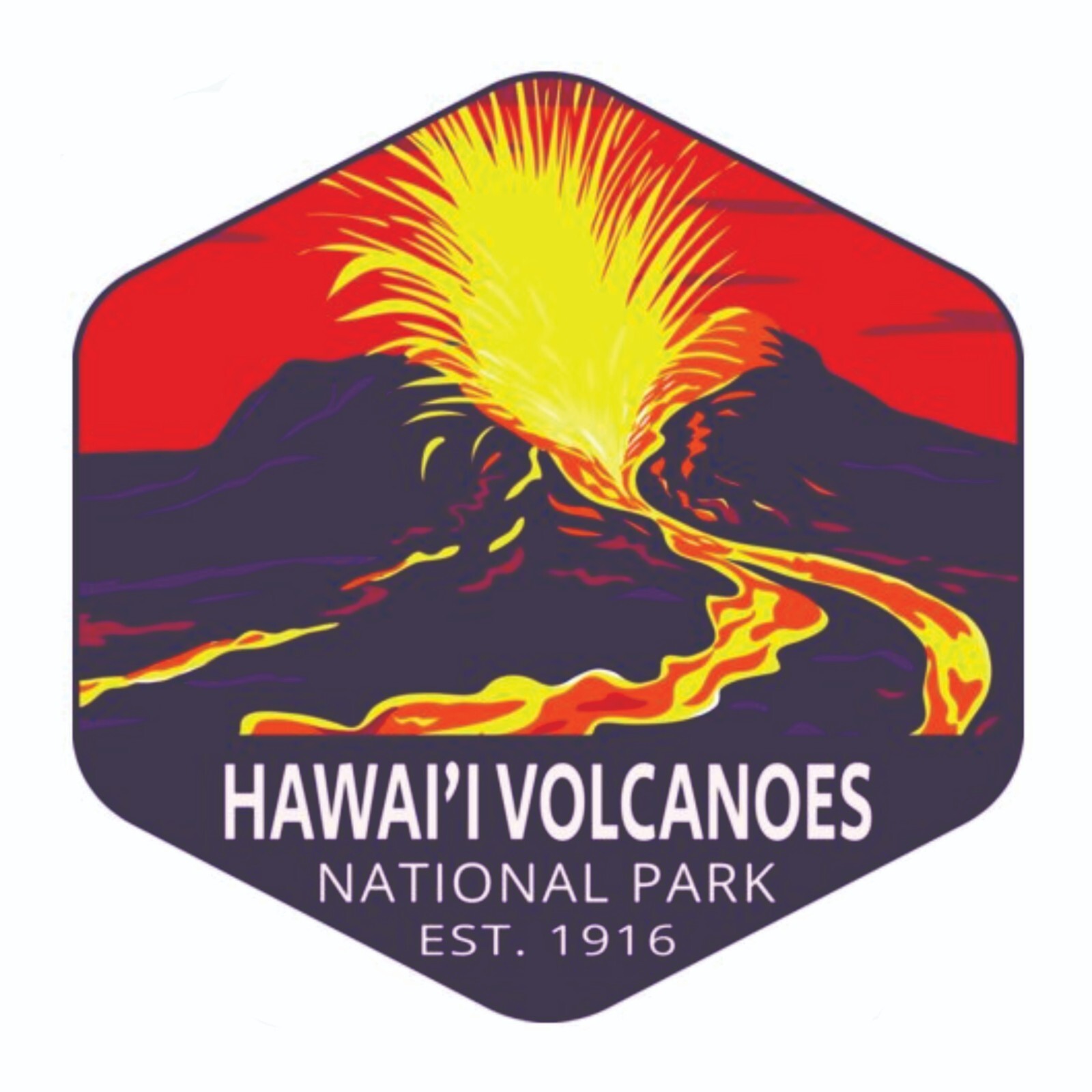 Hawaii Volcanoes National Park Sticker Hawaii National Park Decal