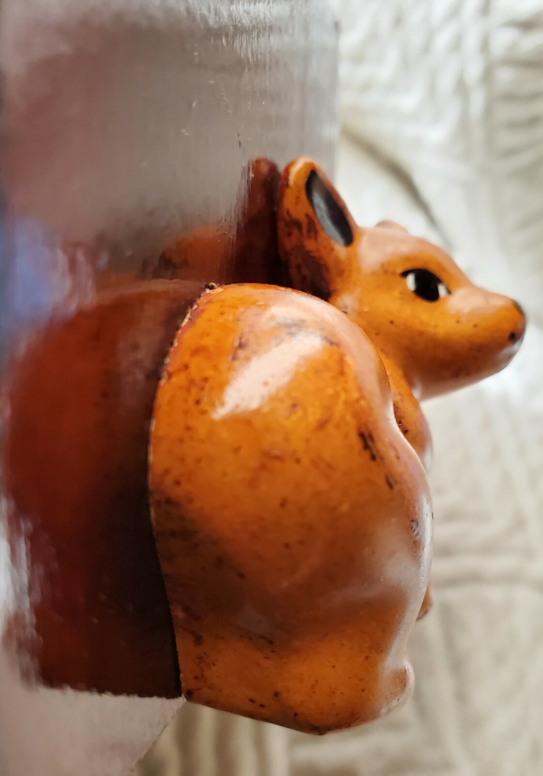1940s Vintage MUIR WOODS California REDWOOD Forest PIGGY BANK Baby Fox SOUVENIR