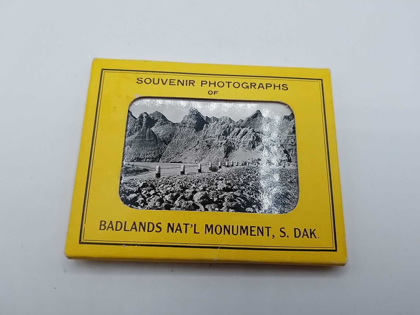 Vintage Badlands South Dakota Miniature Souvenir Photographs B&W +Folder Set/10