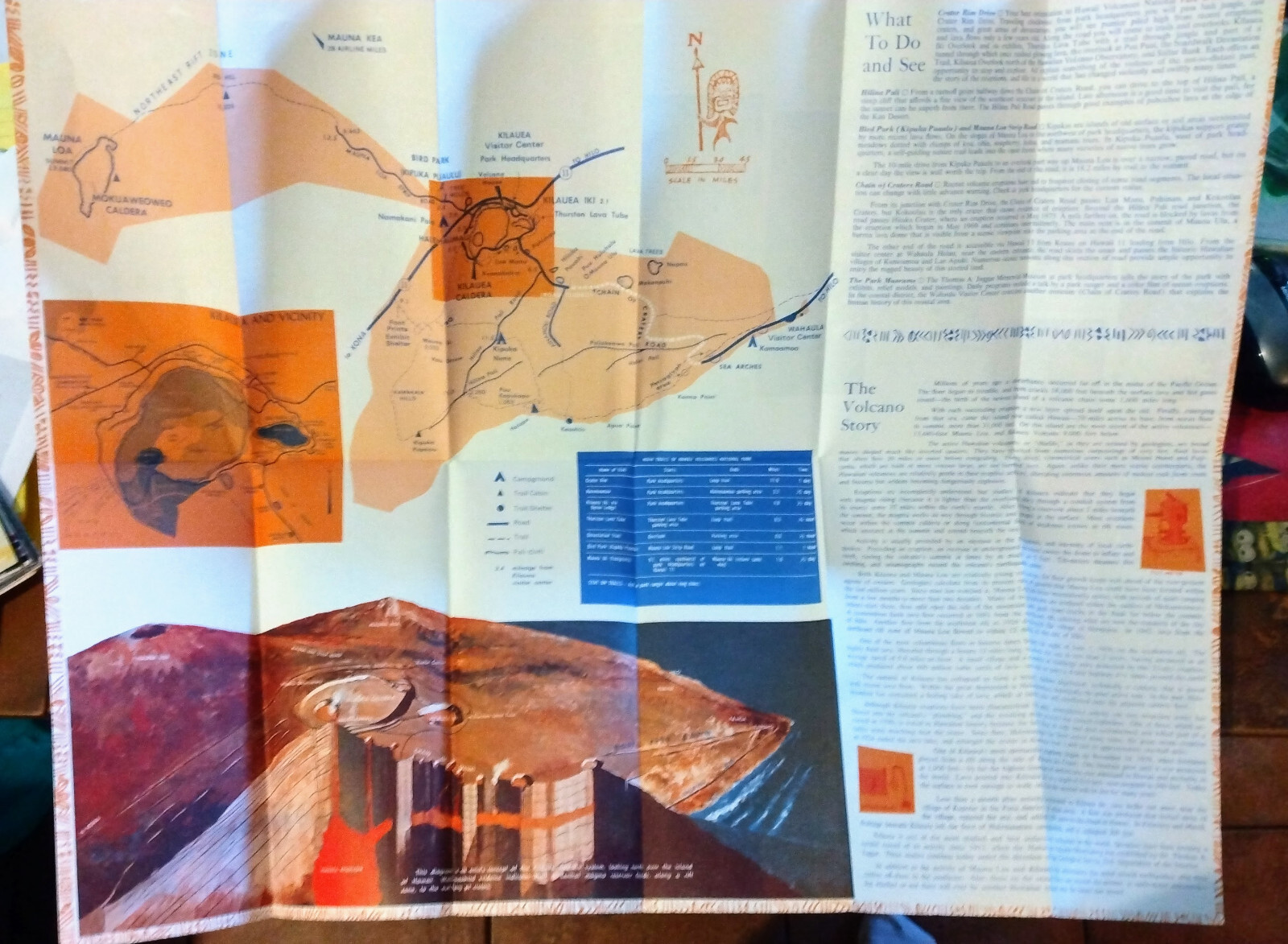 RARE 1974 “HAWAII VOLCANOES NATIONAL PARK, HAWAII” brochure – NPS Hawaii