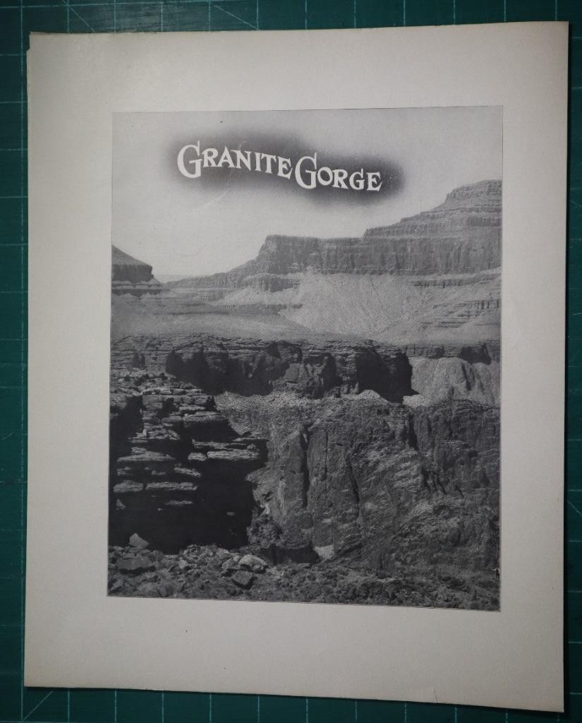 Antique prints (4) The Grand Canyon 1904 Cowboys Bright Angel Cabin Art
