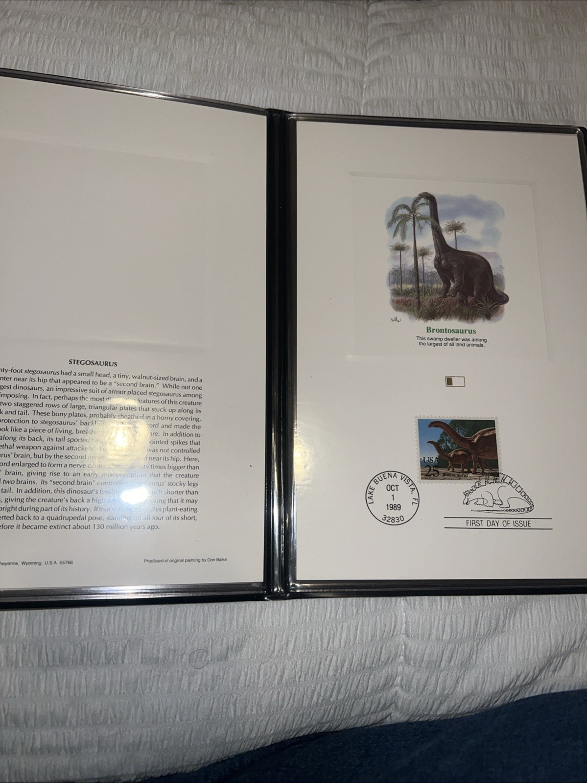 Prehistoric Animals – & First Day Cover Set Dinosaur Stamps