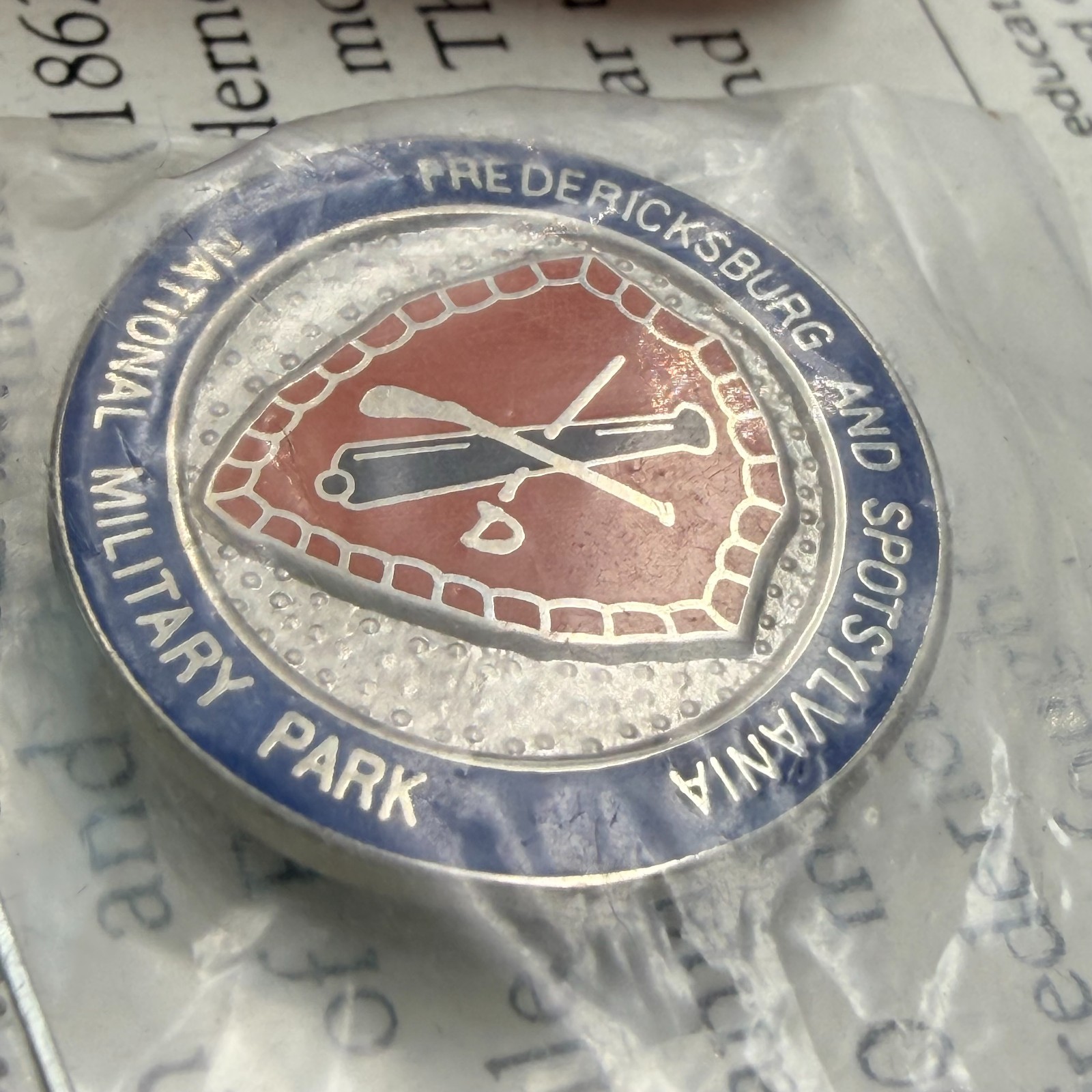 Fredericksburg and Spotsylvania National Military Park Lapel Pin Travel Vintage