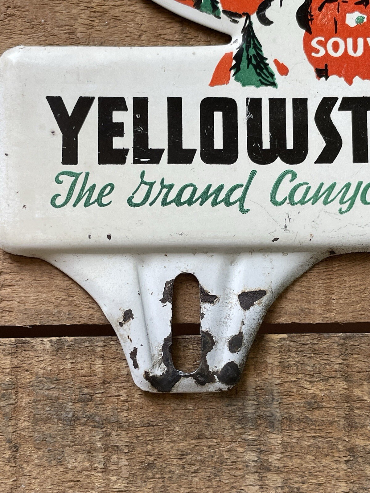 Vintage Original Yellowstone Grand Canyon National Park Plate Topper Maker Mark