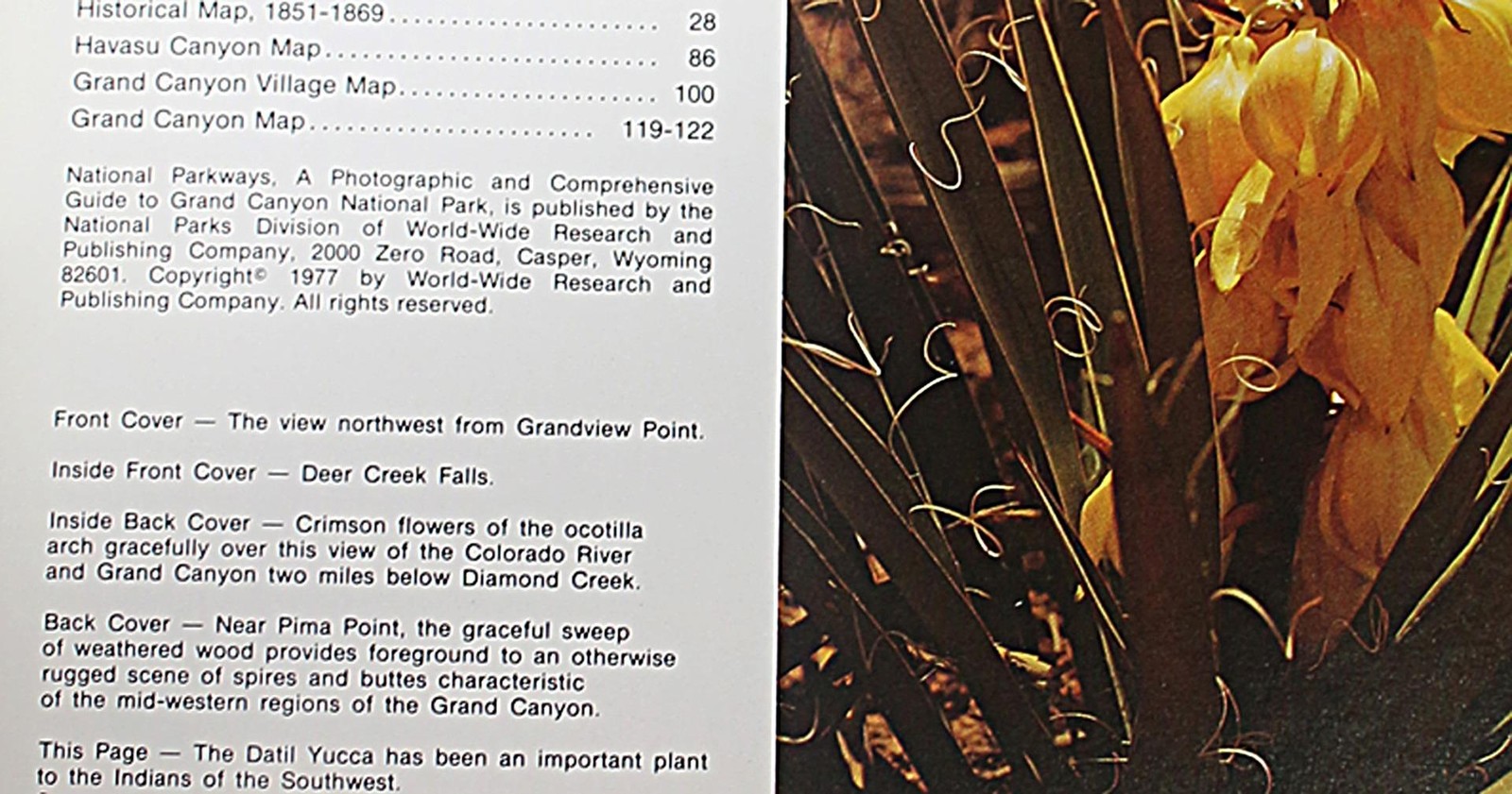 National Parkways Grand Canyon Travel Guide Book National Park Vintage 1977