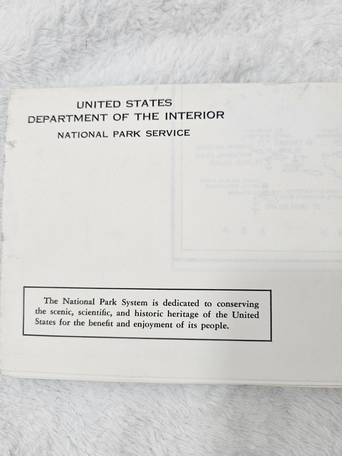 Vintage 1962 The National Park System Eastern United States Map