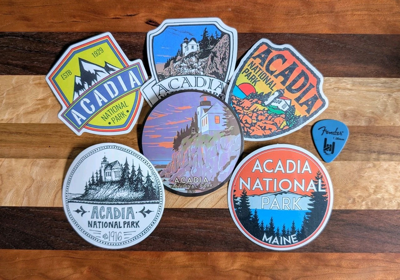 A Set of SIX 3″ ACADIA National Park Sticker Decal