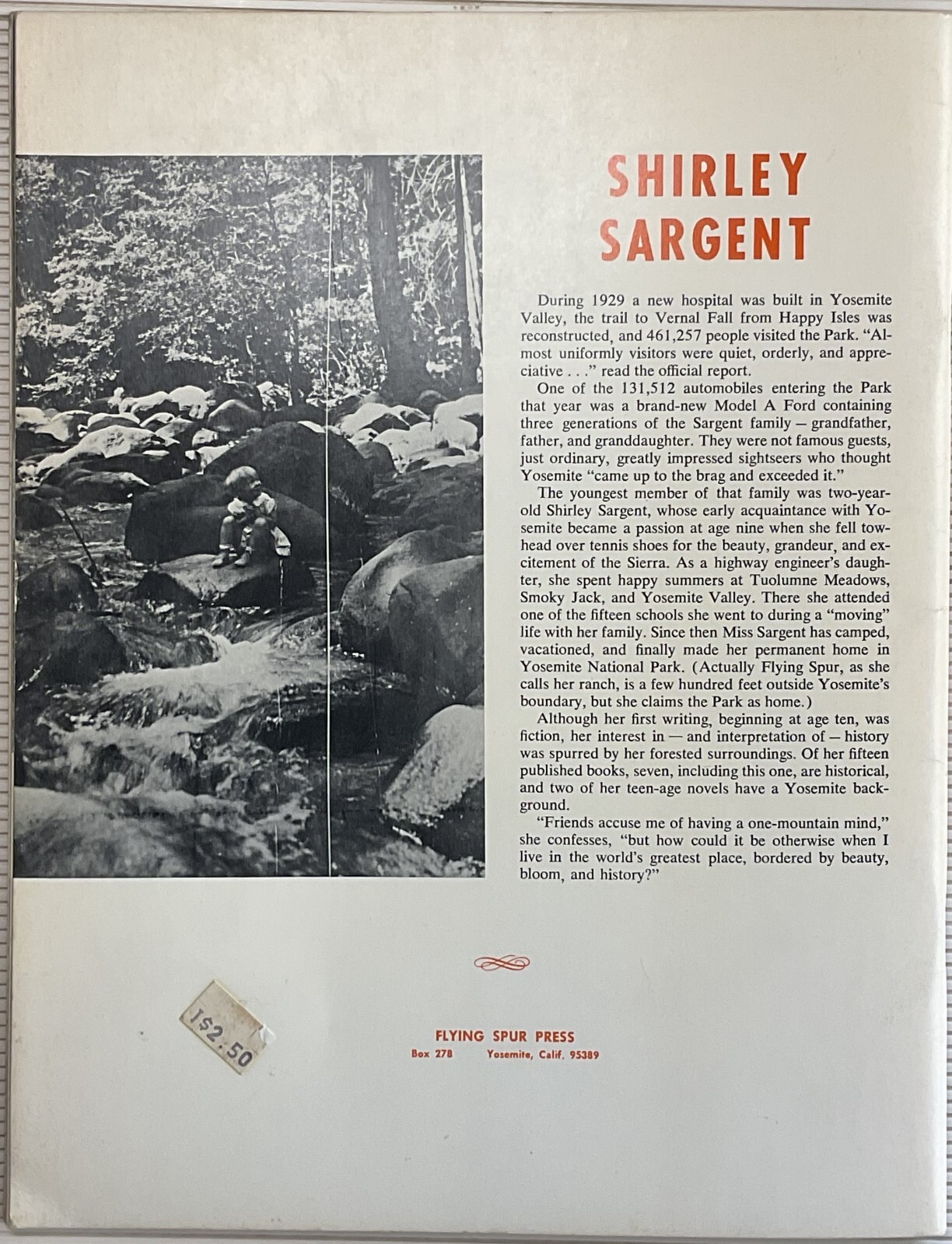 1970 Yosemites Famous Guests by Shirley Sargent & The Sequoias of Yosemite Park
