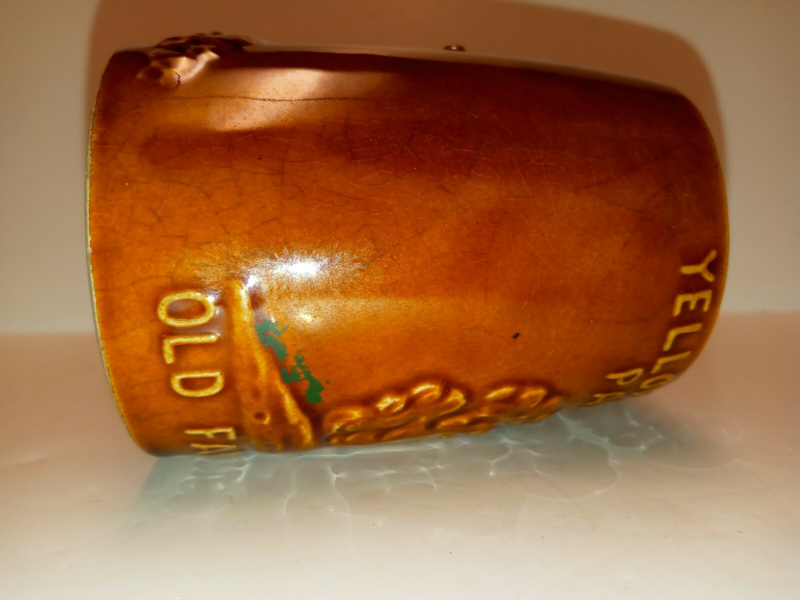 Vtg Souvenir Yellowstone Park Old Faithful Brown Bear Coffee Mug Bear Handle