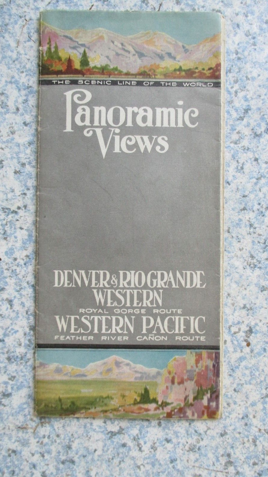 Western Pacific Railroad Panoramic Views Brochure Denver Rio Grande 1924 Vtg