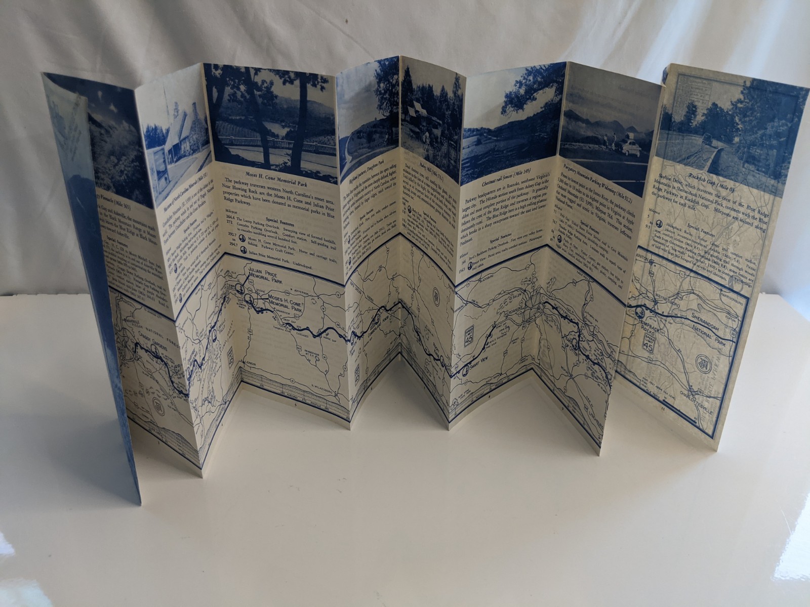 1957 National Park Service Blue Ridge Parkway Brochure With Map