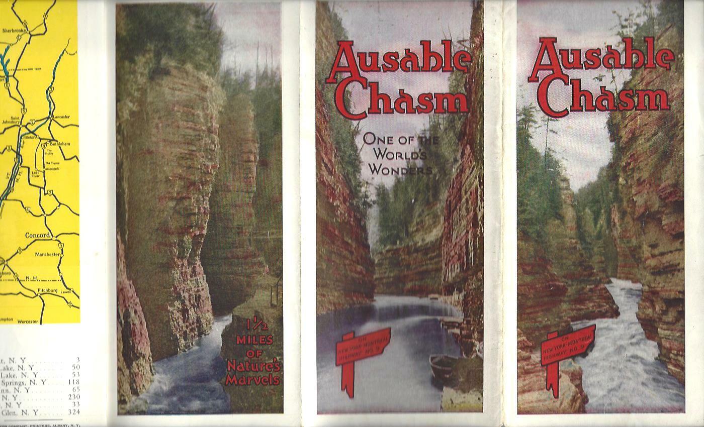 Early 1920’s? AUSABLE CHASM Natural Wonder Brochure New York State