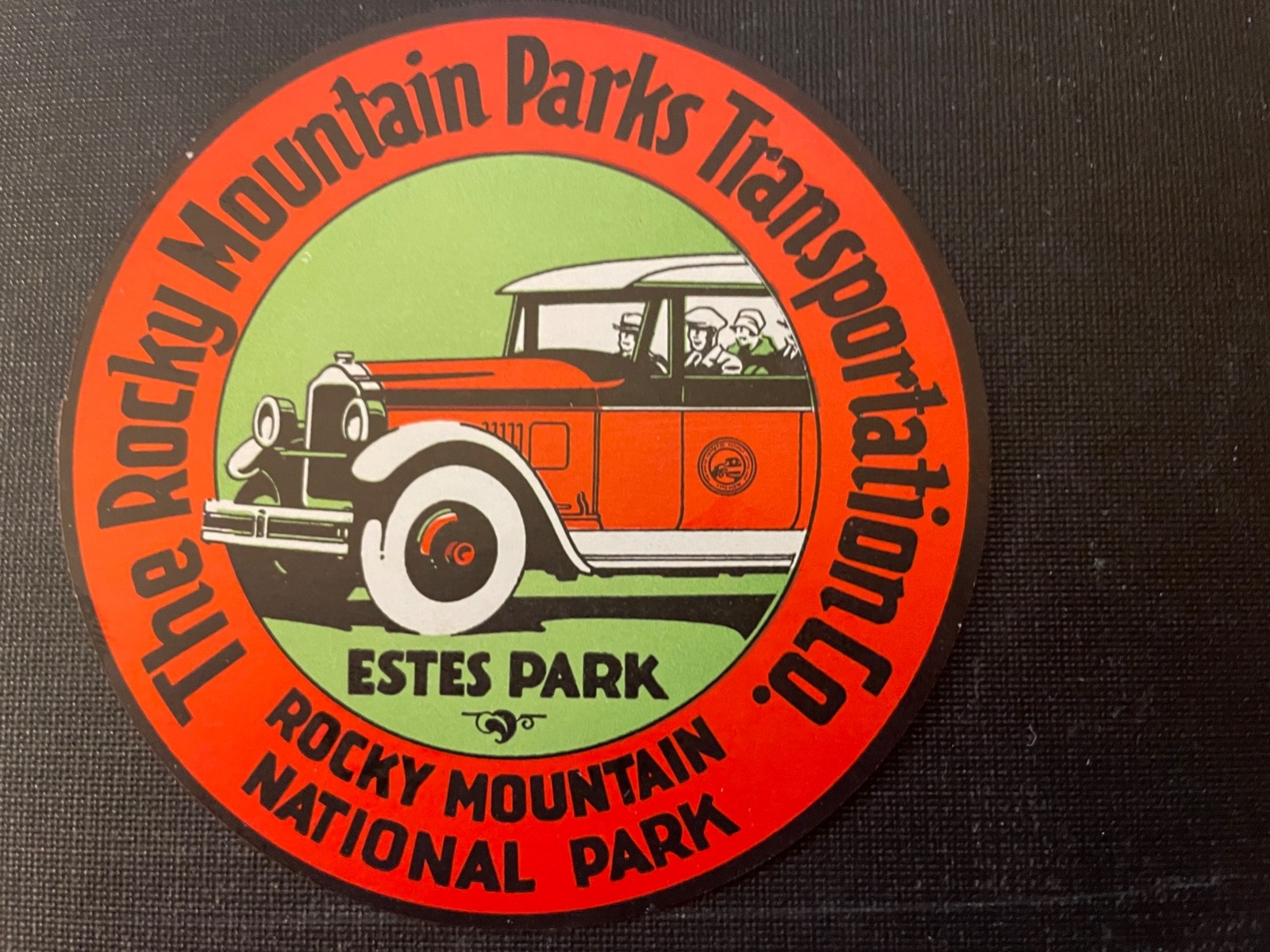 The Rocky Mountain Parks Transportation Co. Estes Park ORIGINAL Label