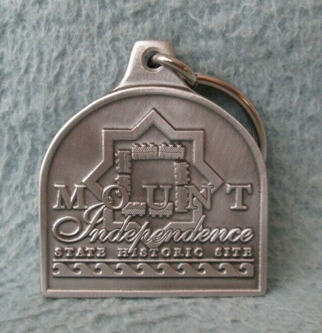 MOUNT INDEPENDENCE STATE HISTORIC SITE PEWTER KEYCHAIN Vermont A2