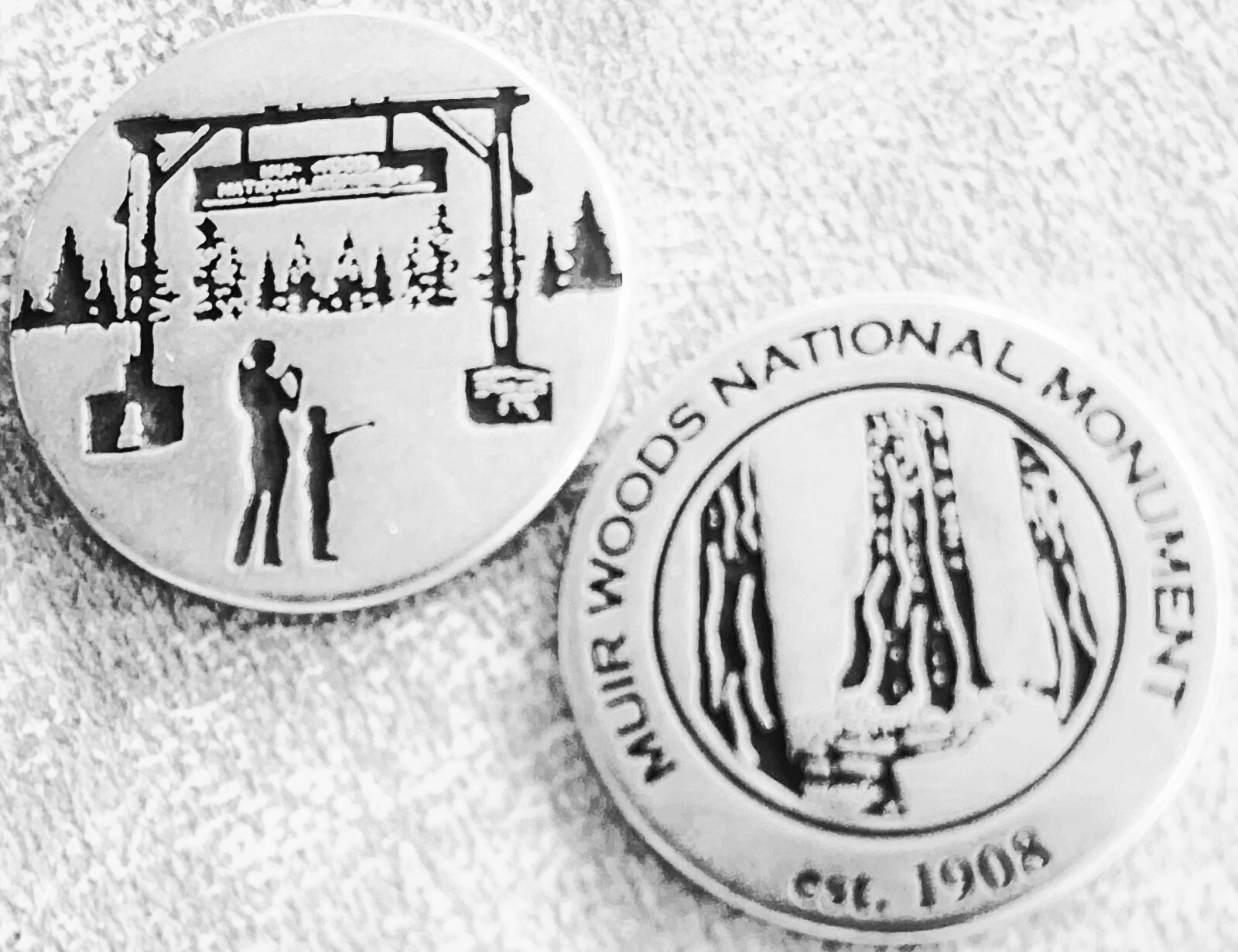 MUIR WOODS NATIONAL MONUMENT – DISCONTINUED PARK TOKEN – CALIFORNIA
