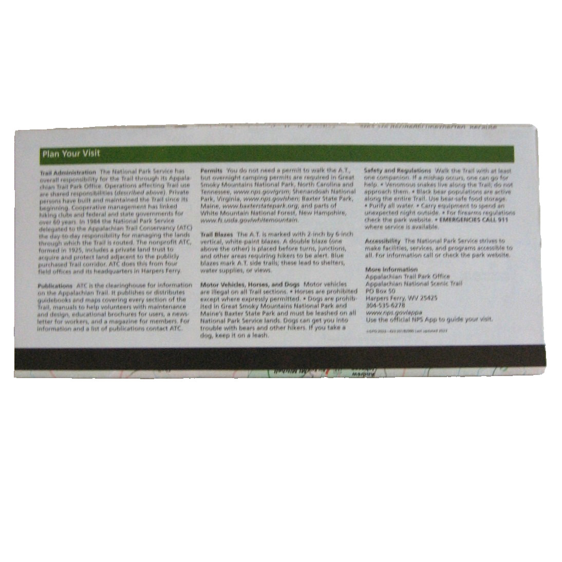Appalachian Trail NPS National Park Service Brochure Scenic Trail Maine Georgia
