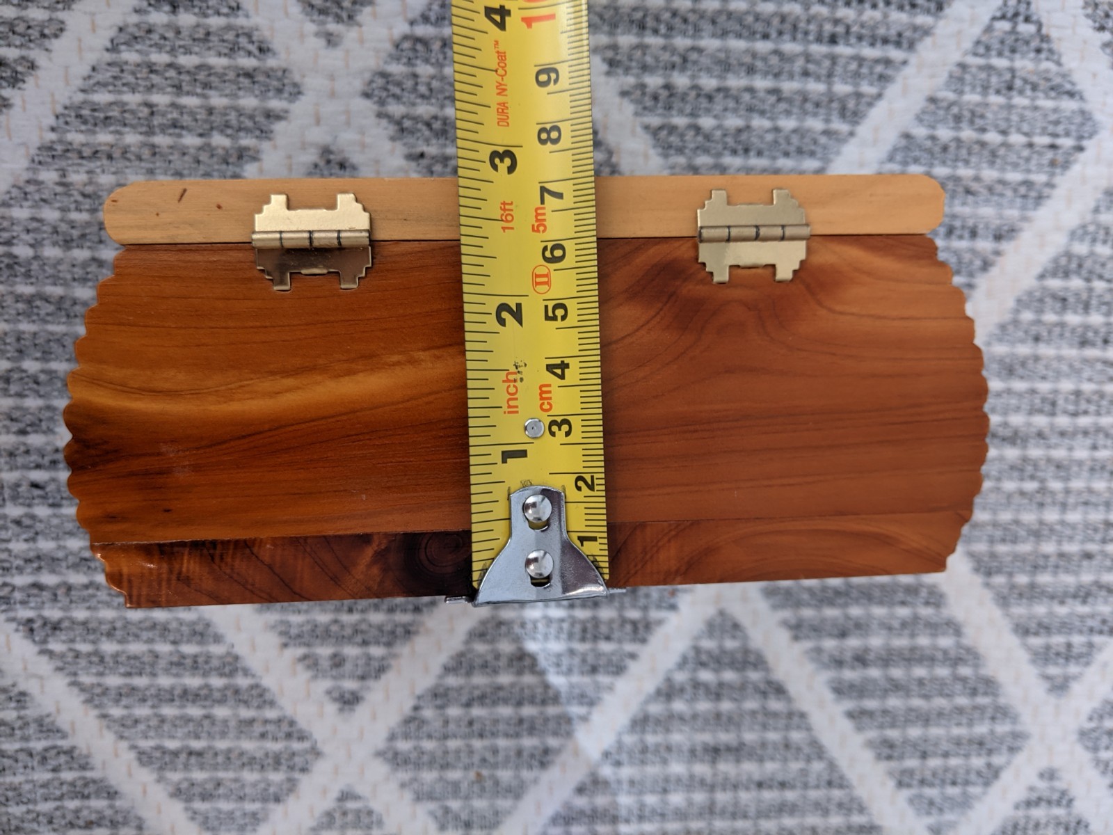 Vtg Bear Yellowstone Nat’l Park Cedar Chest Souvenir Trinket Box Cooke City MT